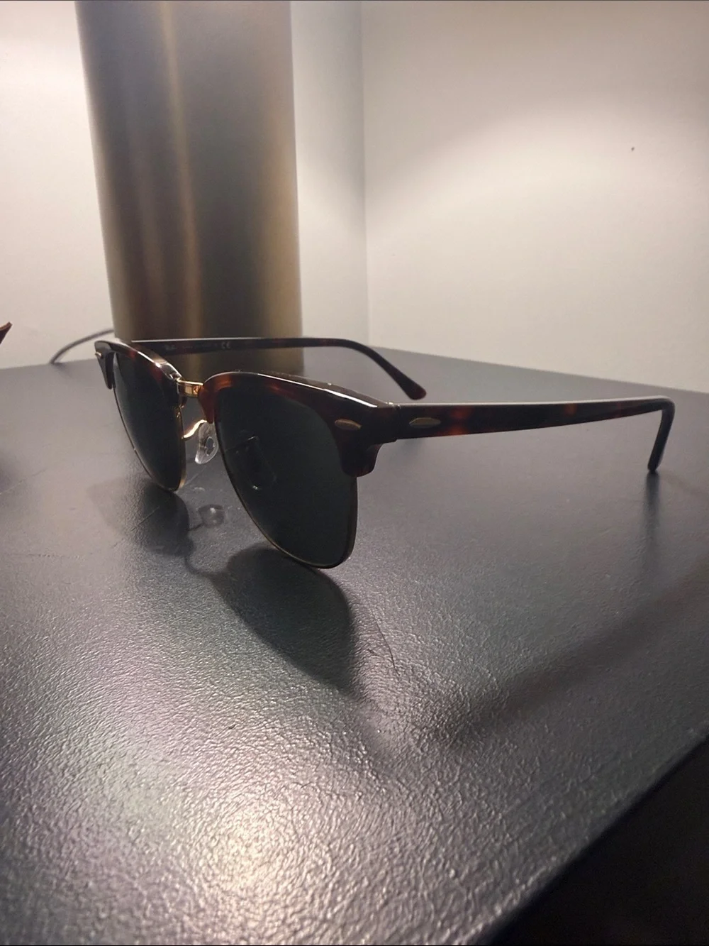 Ray-Ban Clubmaster Sunglasses - Tortoise Frame with Green Lenses
